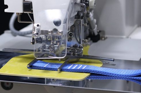 Safety harness sewing machine