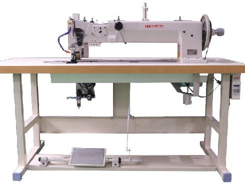 Heavy duty long arm industrial sewing machine